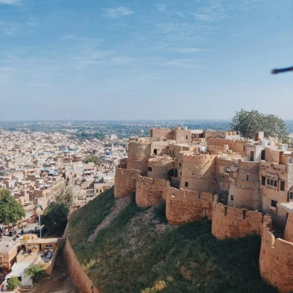 Jaisalmer city view from rooftop